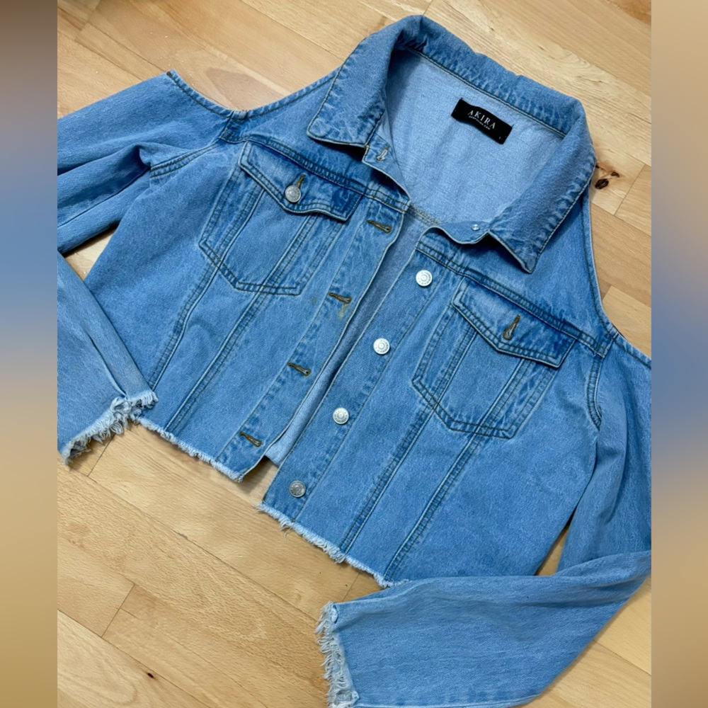 Cut out denim jacket